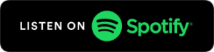 Black rectangle button with green spotify logo linking to Planes, Trains, & Kids Abroad travel podcast